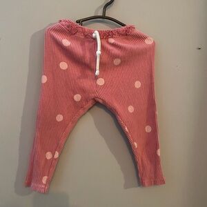 Zara Cute pink leggings with polka dots‎ 12-18 month